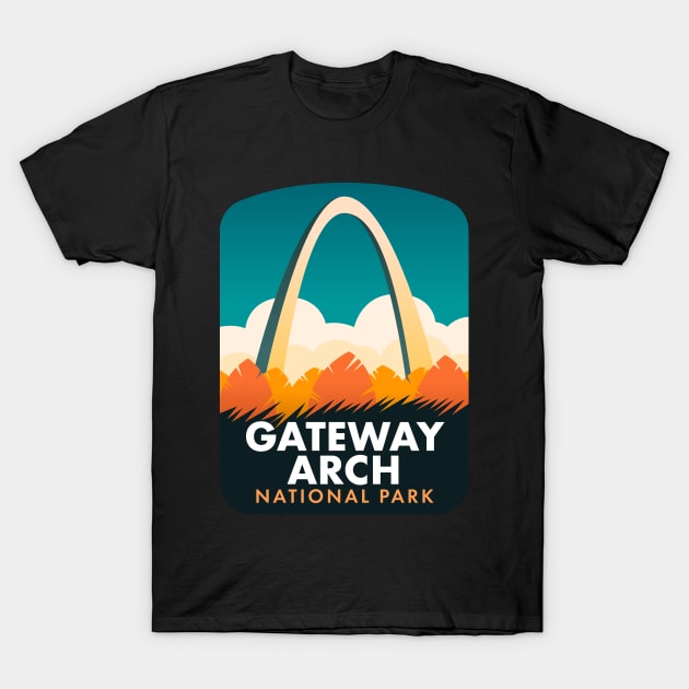 Gateway Arch National Park T-Shirt by HalpinDesign